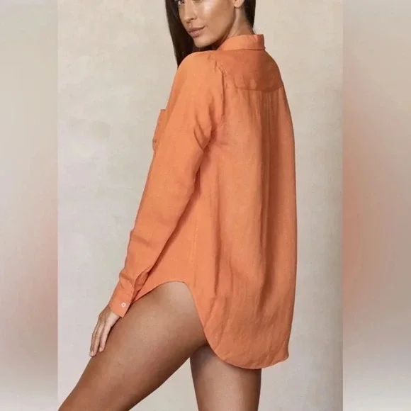 Monday swimwear -MONACO LINEN SHIRT - sunkissed - Picture 4 of 7